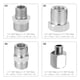 thumbnail image 3 of Montaje de pulverización Irfora 4pcs profesional kit del aerógrafo adaptador de conector de montaje fijado para el compresor y la manguera del aerógrafo Irfora Montaje de pulverización, 3 of 5