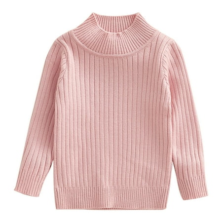

Generic Warm Pullovers for Little Boys Toddler Baby Girl Boy Knit Sweater Round Neck Long Sleeve Pullover Sweatshirt Fall Winter Clothes 0-24 Months(Pink 0-3 Months)