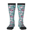 thumbnail image 2 of Picia Women Crew Soft Moisture-wicking Socks Swimming Bulldog Pattern Design Cotton Socks, One Size fit All, 2 of 9