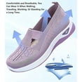 thumbnail image 2 of Cyiecw Women's Woven Orthopedic Breathable Soft Shoes Go Walking Slip on Diabetic Foam Shoes Hands Free Slip in Sneakers Arch Support, 2 of 6