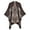 Brown, variant on Women's Plaid Cape Shawl Open Front Poncho Wrap Oversized Winter Warm Cardigan for Fall Fashion Blue