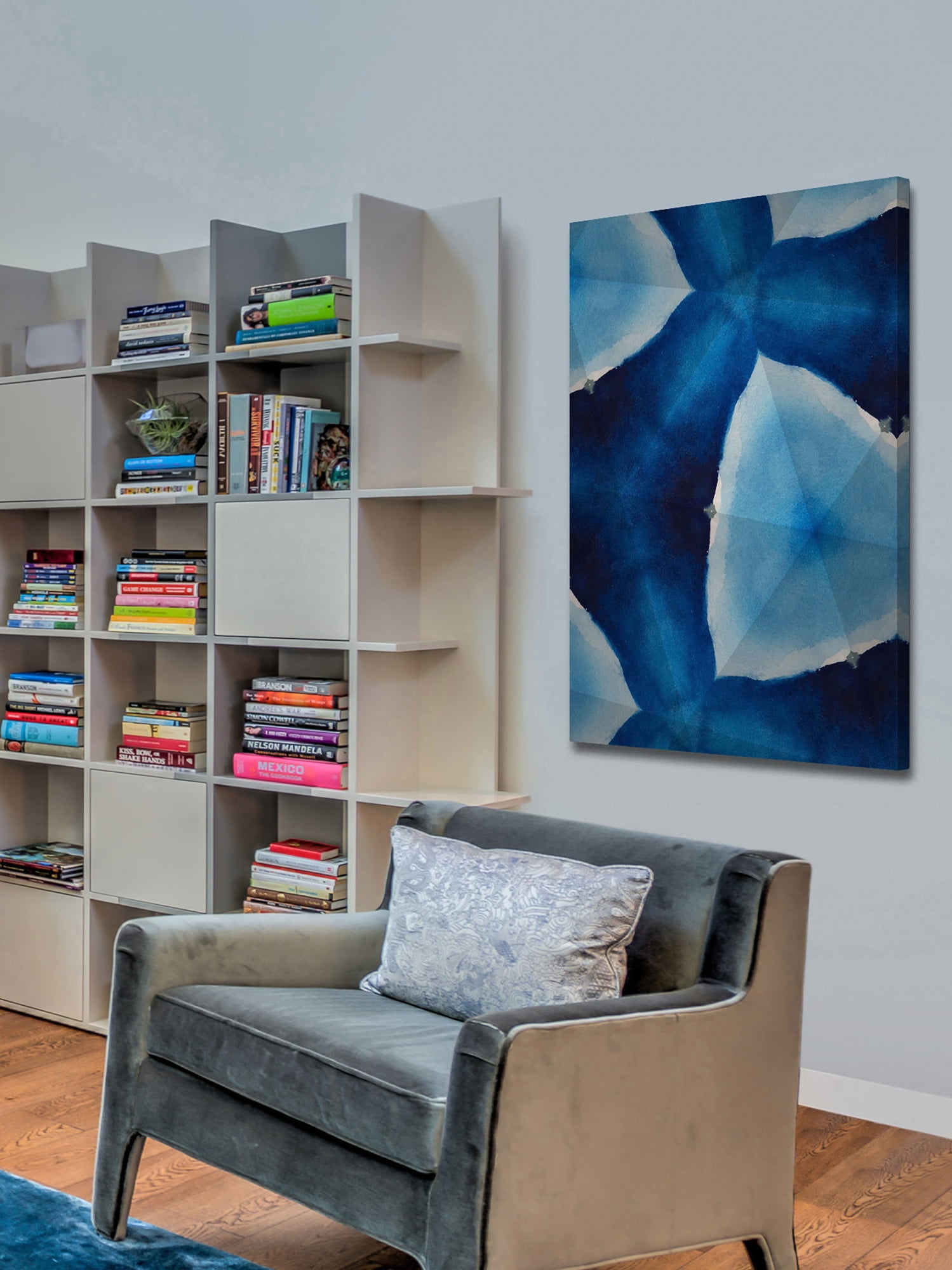 Marmont Hill "Indigo Daydream VIII" Painting Print on Wrapped Canvas