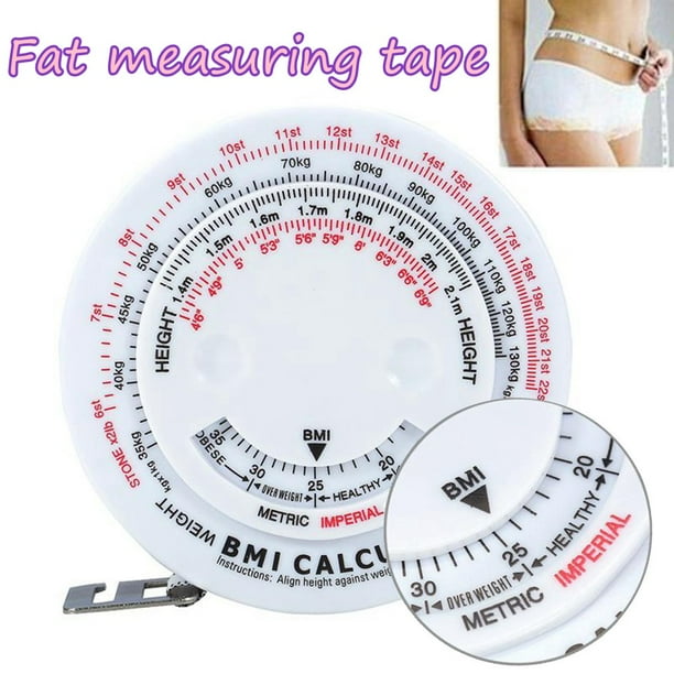 Body Mass Measuring Tape W Bmi Calculator Fitness Weight Loss Muscle Fat Test Walmart Com Walmart Com