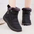 thumbnail image 2 of Botas gruesas ligeras del tacón del 11cm de la prenda impermeable del tobillo de la piel del invierno para las mujeres, 2 of 2