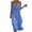Blue, variant on Vivianyo HD Women's Spaghetti Strap Maxi Dress, V-Neck Crochet Trim Flowy Long Dress, Women's Beige, Sizes S-3XL