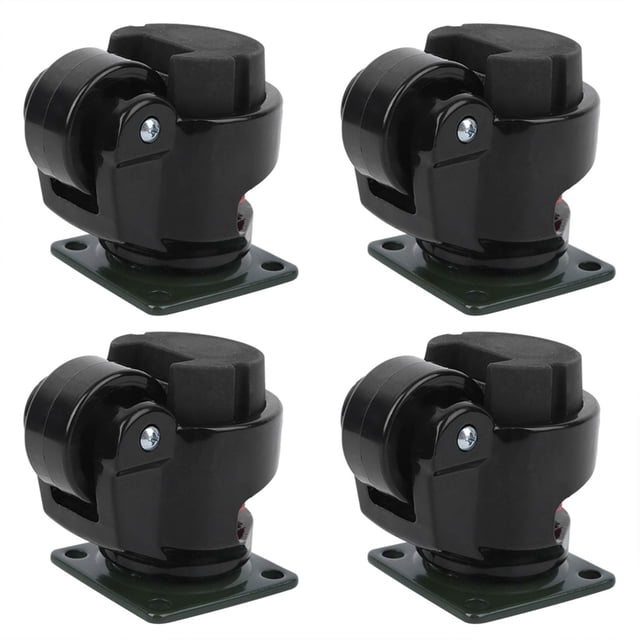 Lot de 4 Roulettes de Nivellement en Nylon Robustes, Roues Industrielles Noires de 40 mm avec Capacité de Charge Totale de 100 kg, Rouleaux de Réglage de Niveau Robustes pour Déplacer des Tables de Travail, des Tables à Souder et de la Machinerie Lourde - Facile