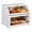 White, variant on Large 2-Tier Wood Bread Box for Kitchen Counter, Space Saving Farmhouse Bread Bin Storage