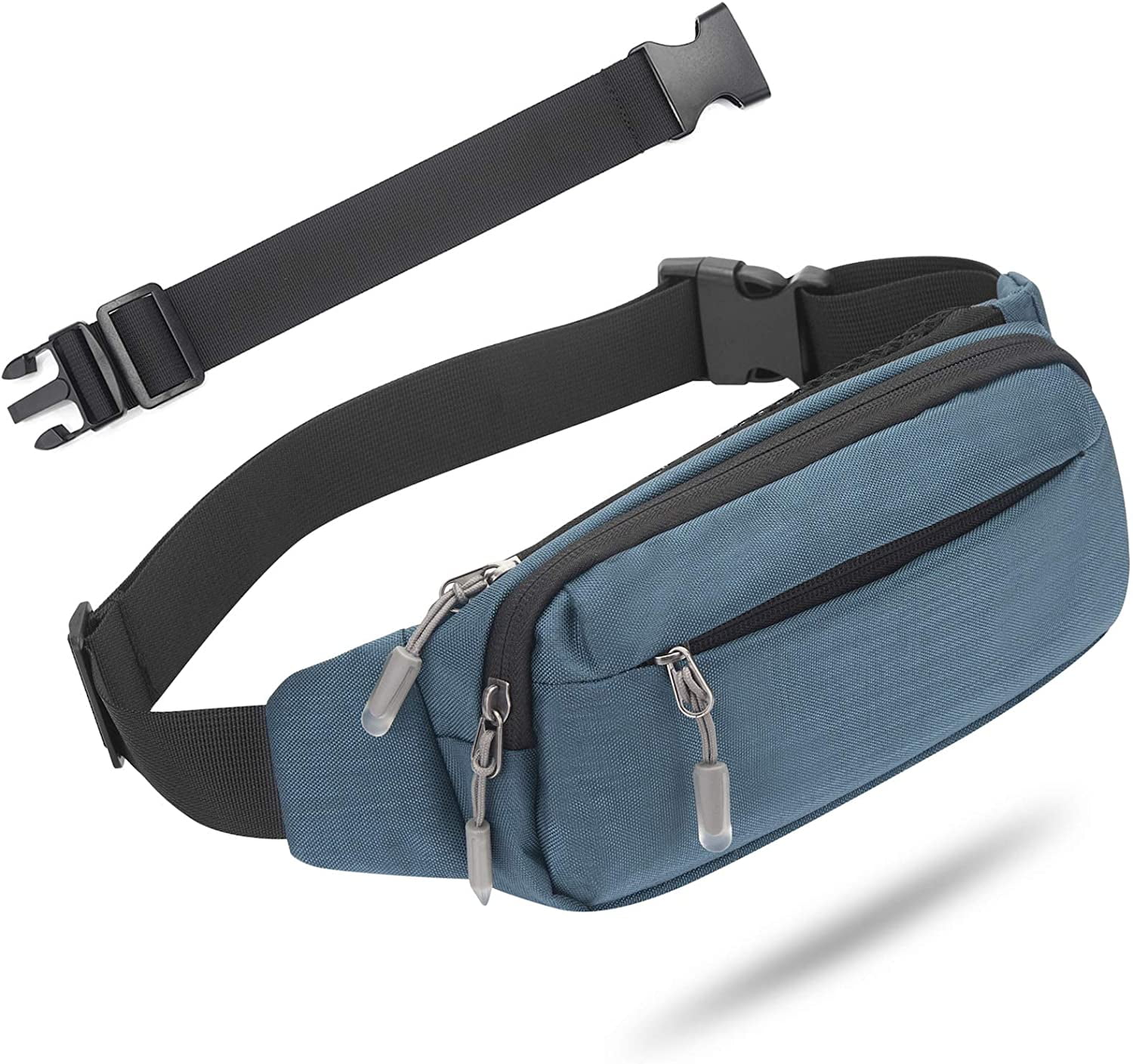 Fanny Pack Waist Packs with Extender for Men Women Waist Pouch Bag Pack with 3 Zipper Pockets Adjustable Straps for Casual Travel Hi Running Outdoor Sports - Walmart.com