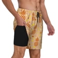 thumbnail image 2 of Naloa Pineapples Print Men Swim Trunks with Compression Liner ,Board Shorts,Men's Swim Shorts with Drawstring and Elastic Waistband-3X-Large, 2 of 6