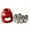 Red, variant on Permanent Aluminum Drill Guide Dance With 2 Accuracy 10mm Bushings For Carpentry