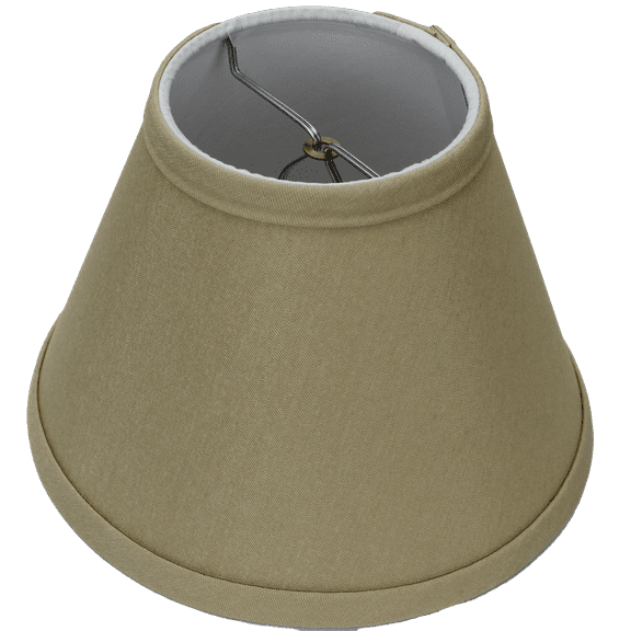 Fenchel Shades | 4" Top Diameter x 8" Bottom Diameter x 6 Slant, (Bulb Clip Attachment) Empire Lamp Shade - (Linen Straw)