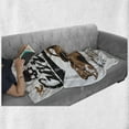 thumbnail image 6 of Cars Soft Flannel Fleece Throw Blanket, Old Garage Mechanical Auto Repairs Truck Company Skull Grunge Display, Cozy Plush for Indoor and Outdoor Use, 50" x 70", Pale Brown Black White, by Ambesonne, 6 of 6