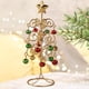thumbnail image 5 of Tabletop Metal Christmas Tree Wrought Iron Ornament Display Stand Christmas Ornament 11 Inch Desktop Decorations Mini Xmas Tree, 5 of 6
