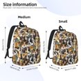 thumbnail image 2 of Disketp Cute Dog Mochila de Lona Estampada, Mochila Escolar de Viaje Ligera para Estudiantes y Portátil-Medium, 2 of 5