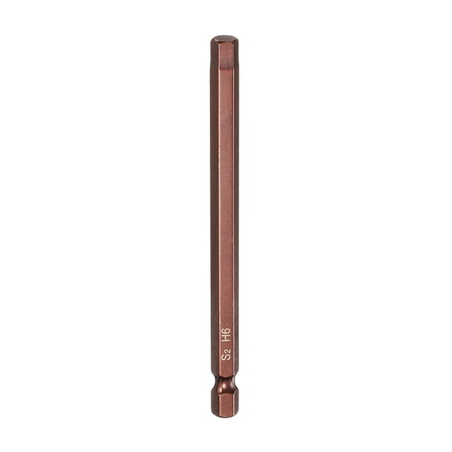 Punta de destornillador hexagonal Uxcell 6mm(H6) 1/4" Hex Shank 4"(100mm) Acero S2 Magnético