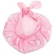 thumbnail image 5 of Milk Silk Headscarf Hat for Baby Girl with Satin Ribbon Pink Sleep Cap, 5 of 5