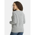 thumbnail image 4 of Time and Tru Women's and Women's Plus Waffle Stitch Sweater, Midweight, Sizes XS-4X, 4 of 5