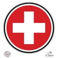thumbnail image 1 of Switzerland Flag - 8" Vinyl Sticker - For Car Laptop I-Pad - Waterproof Decal, 1 of 1