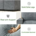 thumbnail image 4 of AAQZ 87" Comfy Sofa for Living Room, 3 Seater Chenille Fabric Couch for Small Space, Light Gray, 4 of 12