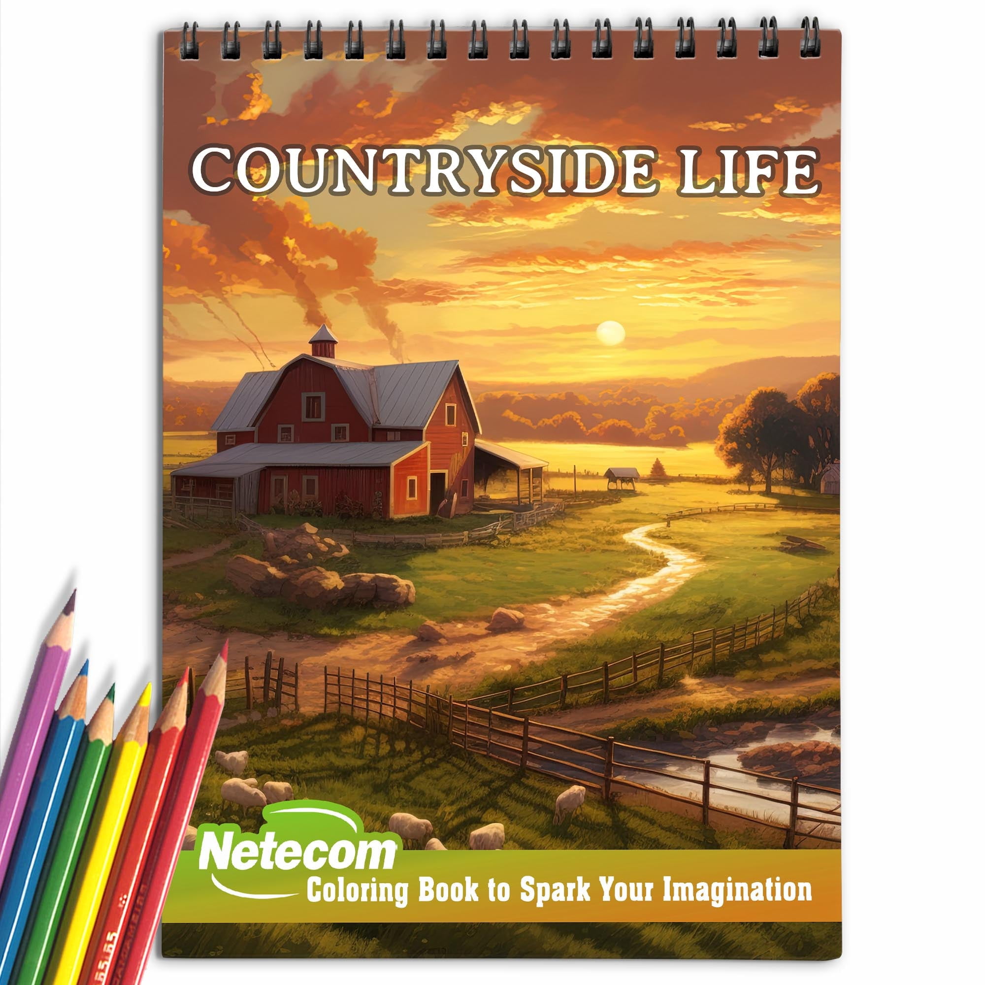 TSPVOTUS Cowboy Coloring Book for Adult Spiral Bound Soft Cover