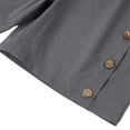 thumbnail image 6 of CFLVAEK Womens Shorts Knee Length Wide Leg Button Shorts Dressy Casual Drawstring High Waisted Clothes Dark Gray M, 6 of 8