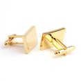thumbnail image 1 of Gemelos rectangulares dorados brillantes para hombre – Gemelos de lujo para hombre con estilo elegante y excelente regalo – Seguro para pieles sensibles – Adecuado para todas las ocasiones, Oro Zefei Wu 9024735068204, 1 of 5