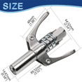 thumbnail image 3 of 10000PSI Grease Gun Coupler NPTI/8 Oil Pump Quick Release Grease Nozzle Injector Lubricating Oil Grease Gun Car Auto Repair Tool, 3 of 6