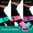 thumbnail image 3 of PARDELE | Kit de 3 Ligas | Resistencia para Ejercicio | Ejercicios en Casa y Gimnasio | 3 Niveles de Fuerza | Multifuncional para Yoga Pilates Crossfit | PARDELE 3 Pack Resistance Bands Tela, 3 of 8