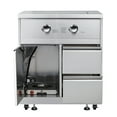thumbnail image 6 of 32 in. Outdoor Kitchen Liquid Propane Side Burner with Bottom Cabinet in Stainless-Steel (KM-OKS-SBC), 6 of 13