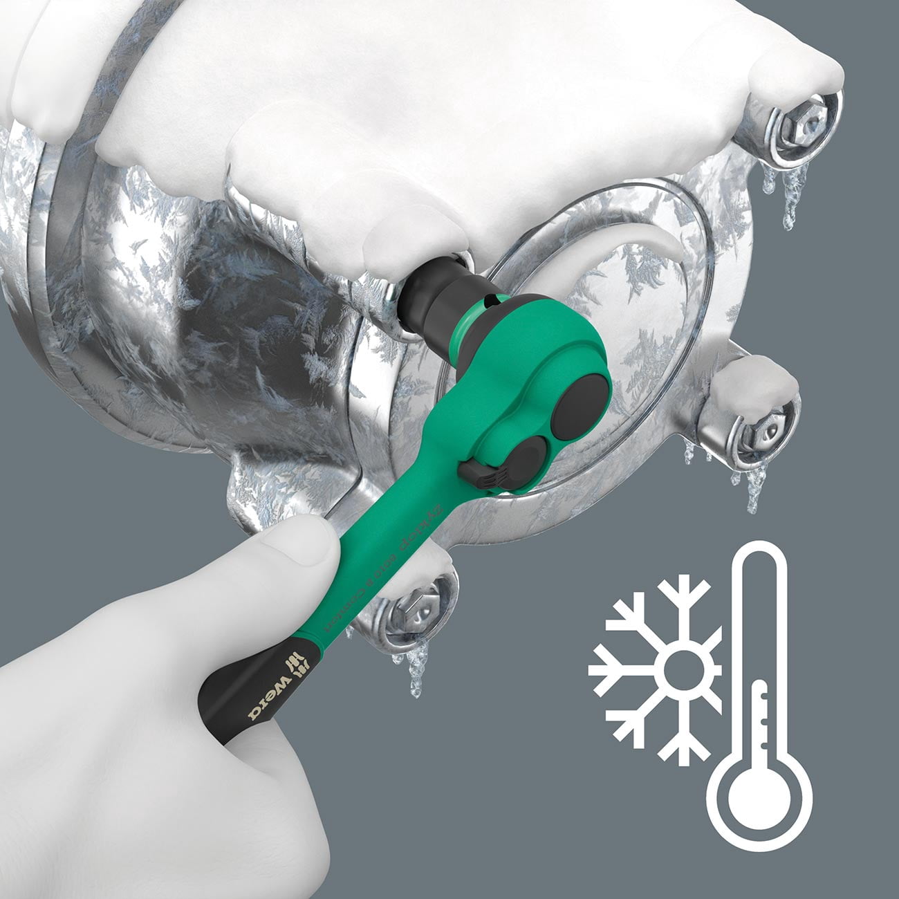 Wera 005530 8100 SB 12 Zyklop Comfort Ratchet Set, Reversible, 3/8" Drive, Metric, 16 Pieces