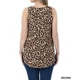 thumbnail image 3 of LEOPARD SLEEVELESS ROUND NECK TANK TOP IN 2 COLORS (Brown, Small), 3 of 13