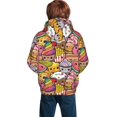 thumbnail image 3 of Bingfone Fruit-Flavored Ice-Cream Pattern Youth Classic Hoodies Soft Hooded Pullover Sweatshirts for Girls and Boys, 3 of 6