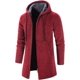 thumbnail image 1 of chamarra con capucha para hombre, con cierre, forro polar, abrigada con forro de sherpa, para invierno, gabardina con bolsillo, 1 of 11