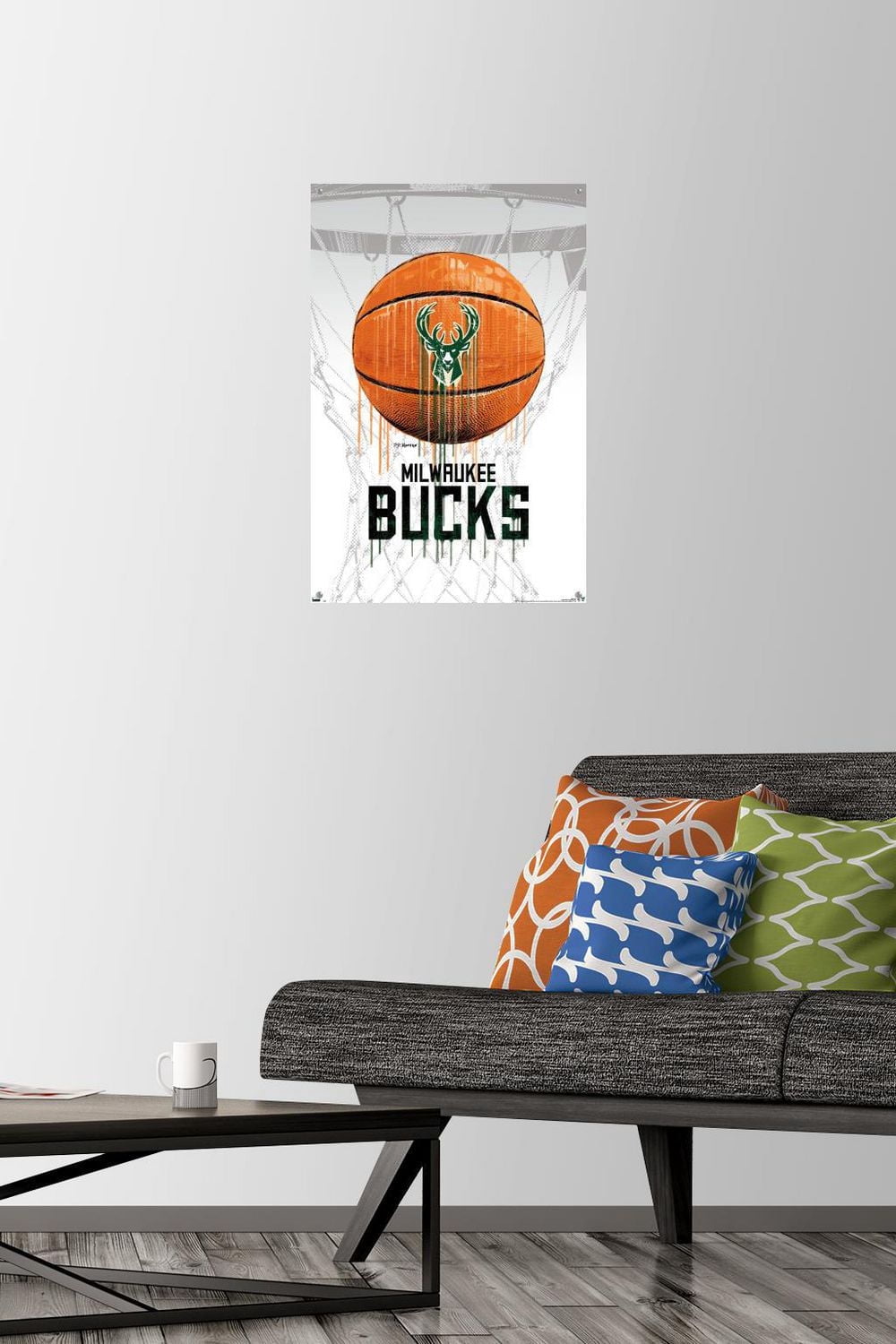 NBA Milwaukee Bucks - Drip Ball 20 Wall Poster