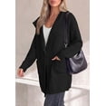 thumbnail image 6 of PRETTYGARDEN Women's Long Cardigans Hooded Chunky Sweaters Cozy Knit Jacket, Button up, Loose Fit, Pockets, Fall Coats, Trendy Casual, Going Out, Holiday Outfits, Winter Clothing, 6 of 10