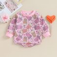 thumbnail image 5 of YWDJ Valentines Baby Girls Pajamas Valentines Day Infant Baby Girl Long Sleeve Bodysuit Sweatshirt Leotard Oversized Shirt 3-18 Months Pink 18 Months, 5 of 8
