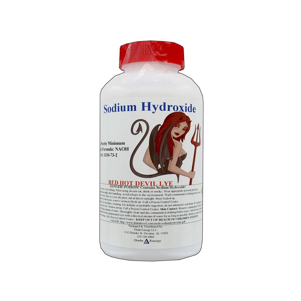Duda's Red Hot Devil Lye Sodium Hydroxide 2lb