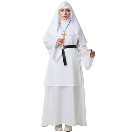 

GRACEART The Nun Cosplay Costume Decent Medieval Robe with Headkerchief and Belt