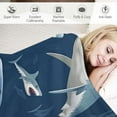 thumbnail image 3 of Shiartex Sharks Ocean Pattern Gifts Blanket Super Soft Flannel Blankets for Bed Sofa Living Room Decor All Seasons Bed Blanket 60x80in, 3 of 6