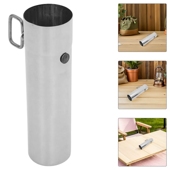 ETHZZLE Portable Stainless Steel Chimney Pipe with Adjustable Damper for Efficient Outdoor Stove Exhaust Venting