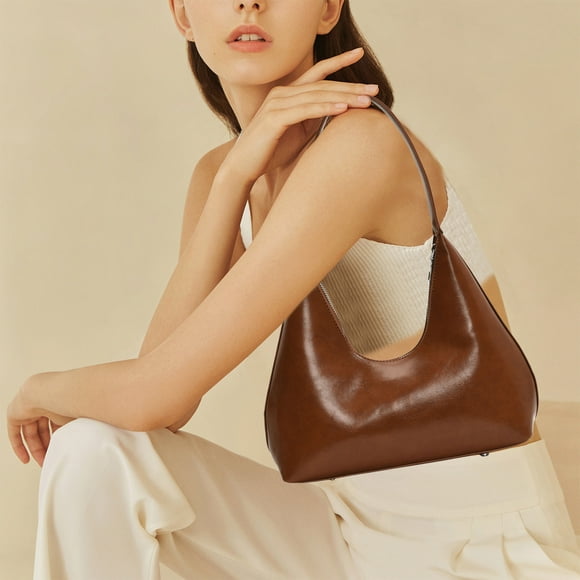 Bolso de hombro para mujer, bolso de mano, bolso bandolera | Tote casual de PU cuero | Correa ajustable | Compatible con teléfono, billetera, llaves | 26x23x7cm | Versátil para trabajo, viajes y uso