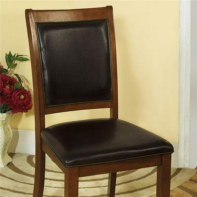 Sandy Point Transitional Padded Side Chair, Brown Cherry - Set of 2