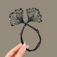 thumbnail image 4 of Sunjoy Tech Women Hair Bun Maker Flower Fishtail Rhinestone Feather Hair Curler Deft Bun Twister Long Hair Accessories, 4 of 6