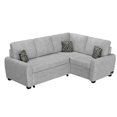 thumbnail image 4 of Serta Sicily Dream Lift Convertible Sofa in Ivory Fabric Upholstery, 4 of 20