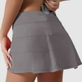 thumbnail image 2 of Ediodpoh Athletic Skirt Women Breathable Fitness Skirt for Yoga Running Tennis with Pocket and High Waist Women's Skirts Grey XL, 2 of 5