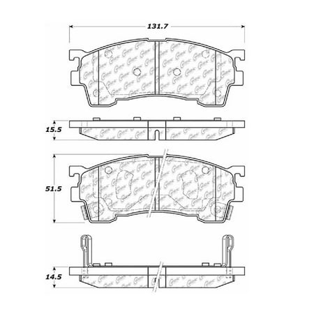 1992 Mazda 626 Brake - Go-Parts OE Replacement for 1993-2002 Mazda 626 Front Disc Brake Pad Set for Mazda 626 (DX)