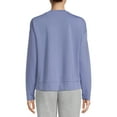 thumbnail image 3 of Avia Women's Long Sleeve Drop Shoulder Soft French Terry Cloth Tee, 3 of 5