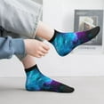 thumbnail image 6 of Women Men Athletic Socks Galaxy Cushioned Quarter Ankle Socks, 6 of 7