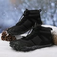 thumbnail image 5 of Gyexs Womens Snow Boots Wide, Winter Shoes Women Work, Fuzzy, Zip, Rain, Bump Toe, Men's Fashion, Black, Size 9.5, 5 of 8