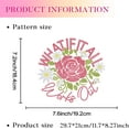 thumbnail image 2 of 1 Pc Rose Positive Words Rhinestone Iron on Hotfix Transfer Decal What If It All Work Out Bling DIY Patch Clothing Repair Applique T-Shirt Vest Shoes Hat Jacket Clothing DIY Accessories Colorful, 2 of 9